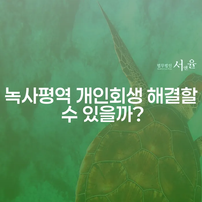 녹사평역 개인회생 해결할 수 있을까?