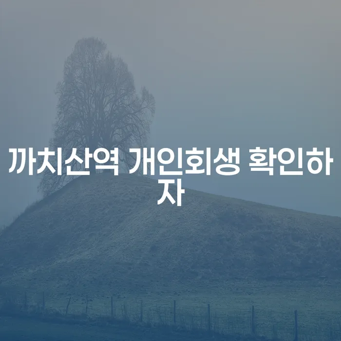 까치산역 개인회생 확인하자