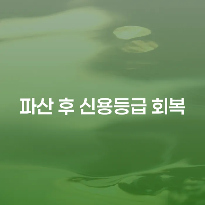 파산 후 신용등급 회복, 어떻게 가능할까?