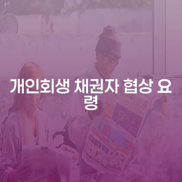 개인회생 채권자 협상 요령, 어떻게 해야 할까요?
